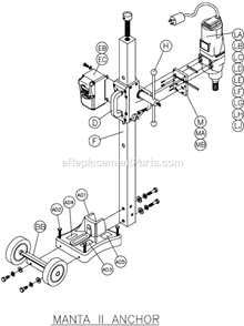 Page B Diagram and Parts List for MANTAII  MK Diamond Electric Drill